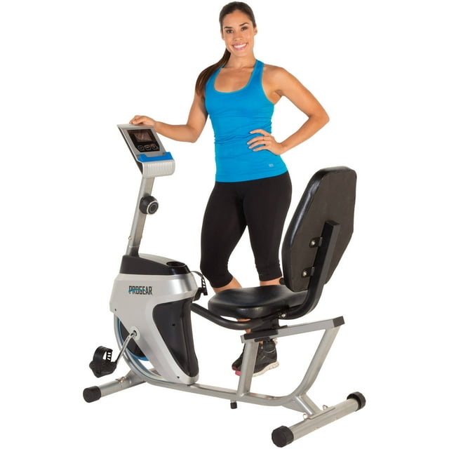 ProGear 555LXT Magnetic Tension Recumbent Exercise Bike with Workout Goal Setting Computer