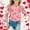 Pink, variant on Girls Shirts Size 10-11 Girls Shirts Valentine's Day Children's Short Sleeve Top Printed T Shirt Casual Shirt 6494