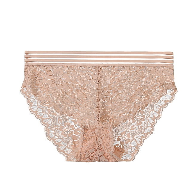 Panties for Women Thong Large Size Low-Rise Solid Lace Breathable