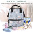 thumbnail image 5 of Fuzoiu Blue Butterfly Print Diaper Bag Backpack,Baby Essentials Travel Tote,Multi function Waterproof Diaper Bag, Travel Essentials Baby Bag - Unisex, 5 of 6