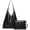 Black, variant on Hobo Bags for Women Retro Vegan Leather Womens Leisure Large Tote Bag Shoulder Purses Handbag