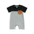 thumbnail image 2 of Baby Boy Clothes 0 3 6 12 18 Months Stripe Short Sleeve Romper 3-6 Months, 2 of 8