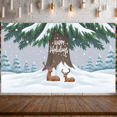 thumbnail image 2 of Snowy Landscape Happy Holiday Winter Wonderland Reindeer Christmas Banner for Holiday Decoration Festive Party Winter Celebration, 2 of 9