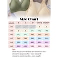 thumbnail image 5 of YOURISS Plus Size Wireless Seamless Bra, Full Coverage, Breathable 0.2cm Cups, Side Support U-Back, 5-Row 4-Hook T-Shirt Bra, Beige White 2XL, 5 of 7