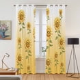thumbnail image 2 of Sunflower Kitchen Curtains 84 Inch Length, Watercolor Yellow Flower Gradient Plant Grommet Top Bedroom Living Room Curtains, Light Filtering Cafe Curtain Drapes 2 Panels Set 84''x84'', 2 of 6