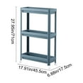 thumbnail image 3 of Slim Rolling Storage Cart | 3-Tier Narrow Utility Rack with Wheels | Kitchen Bathroom Laundry Organizer | Plastic Mobile Shelf for Small Spaces, 3 of 6