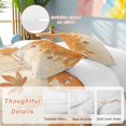 thumbnail image 3 of Orange Botanical Fall Bedding 3 Piece Duvet Cover Set California King, Thanksgiving Maple Leaf Vintage Soft Microfiber Comforter Cover with Zipper Closure & Pillowcases, FadeResistant Quilt Cover, 3 of 9