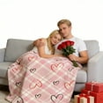 thumbnail image 2 of D Double-Sided Flannel Blanket With Soft Polyester Fabric, Fast Drying Material And Wrinkle Resistant Design For Nap Time, Sofa Use And Gift Giving, 39.37 X 51.18 In, 2 of 6