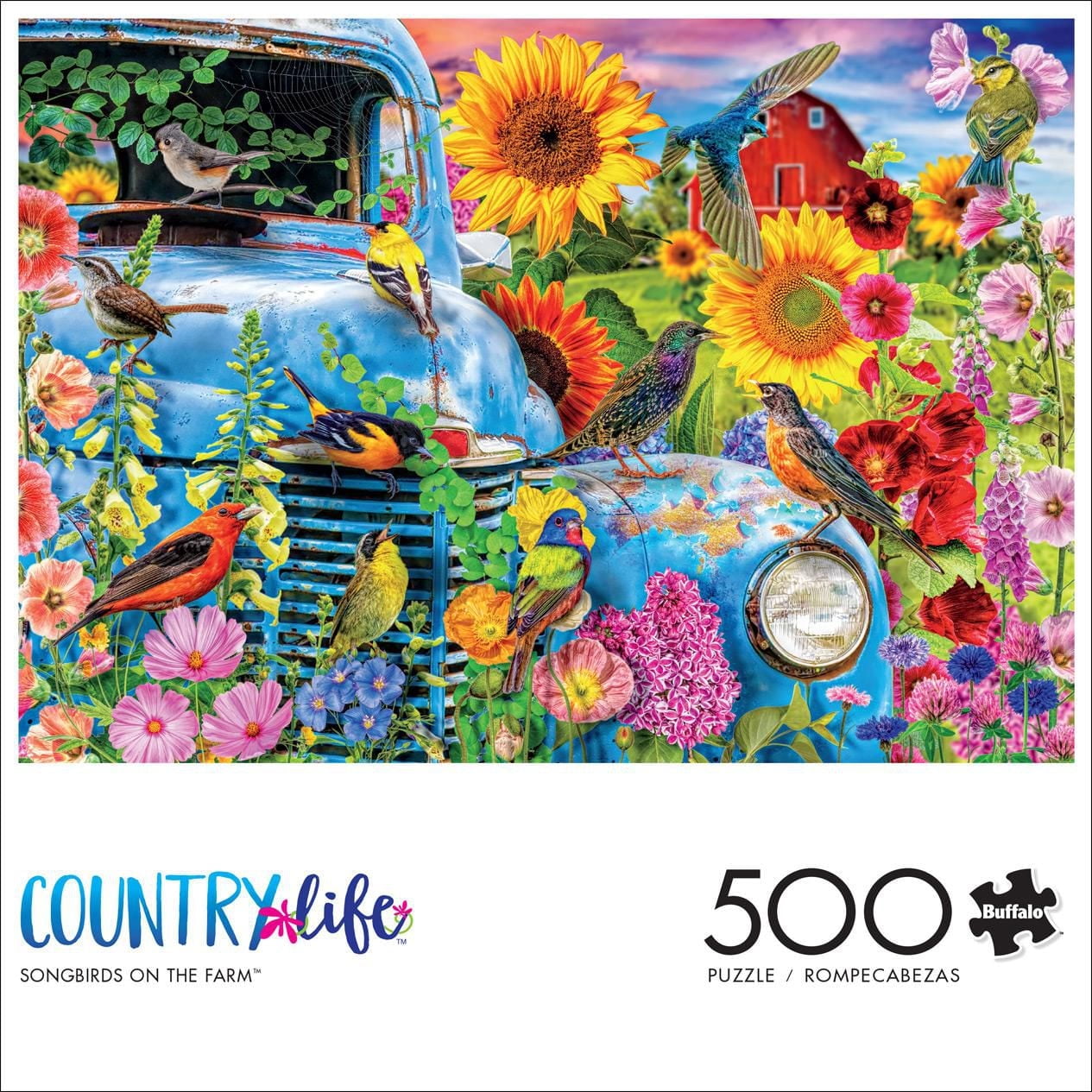 Buffalo Games - Country Life - Songbirds on the Farm - 500 Piece Jigsaw Puzzle