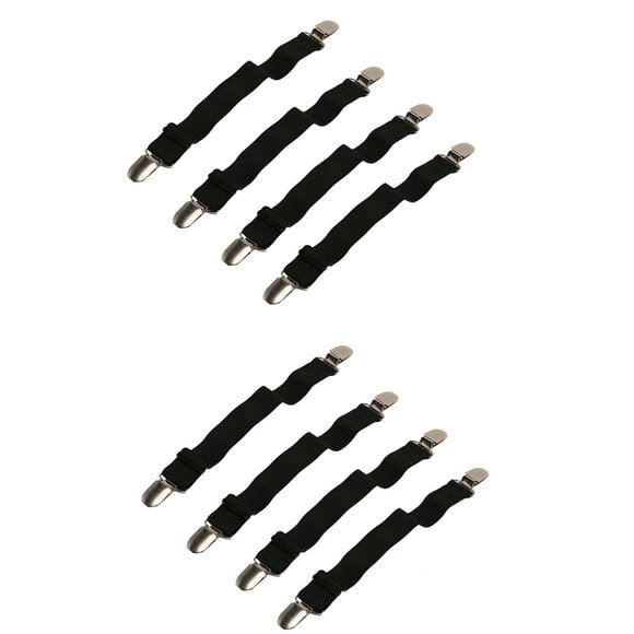 Correas de Soporte de SáBanas, Clips de Esquina para SáBanas, Sujetadores de SáBanas Ajustables Elásticas, Pinzas de SáBanas para Colchones (8 Piezas)