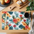 thumbnail image 2 of Summer Placemats Set of 2, Tropical Plants Flowers Pineapple Non-Slip Place Mats Washable Table Mats for Kitchen Dining Table Decorations Indoor/Outdoor, 2 of 9