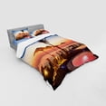 thumbnail image 3 of Ambesonne Tropical Bedding Set 3 Pcs, Ocean View at Sunset, Twin XL, Multicolor, 3 of 3