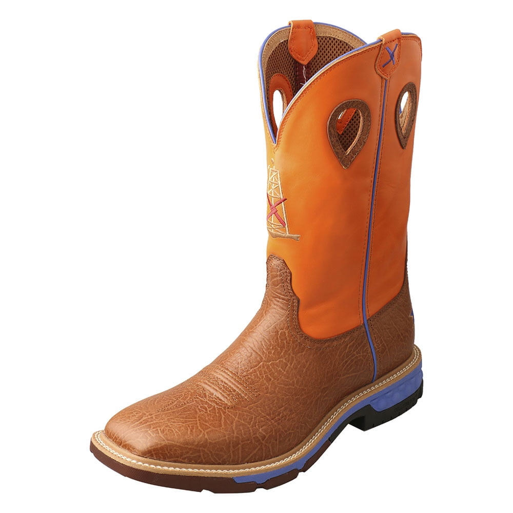 Alloy Toe Western Work Boot Tan 