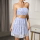 thumbnail image 4 of Conjunto De Falda De Verano Borlas Traje de falda corta de 2 piezas Ropa de club de mujer de color sólido (Púrpura L) Cgtredaw para Mujer Púrpura T XS, 4 of 8