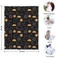 thumbnail image 4 of Black Sun Moon Cloud Pattern Blanket,Comfortable Soft Flannel Throw Blanket,All Season,Warm Lightweight Blankets for Sofa Bed Couch Living Room Chair,30"x40", 4 of 4