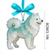 thumbnail image 3 of Adorno de perro de vidrio marino Decoración hecha a mano para hogar, coche o regalo – Pomerania, Husky, razas Alaskan – estilo cabaña costera, materiales reciclados, 3 of 5