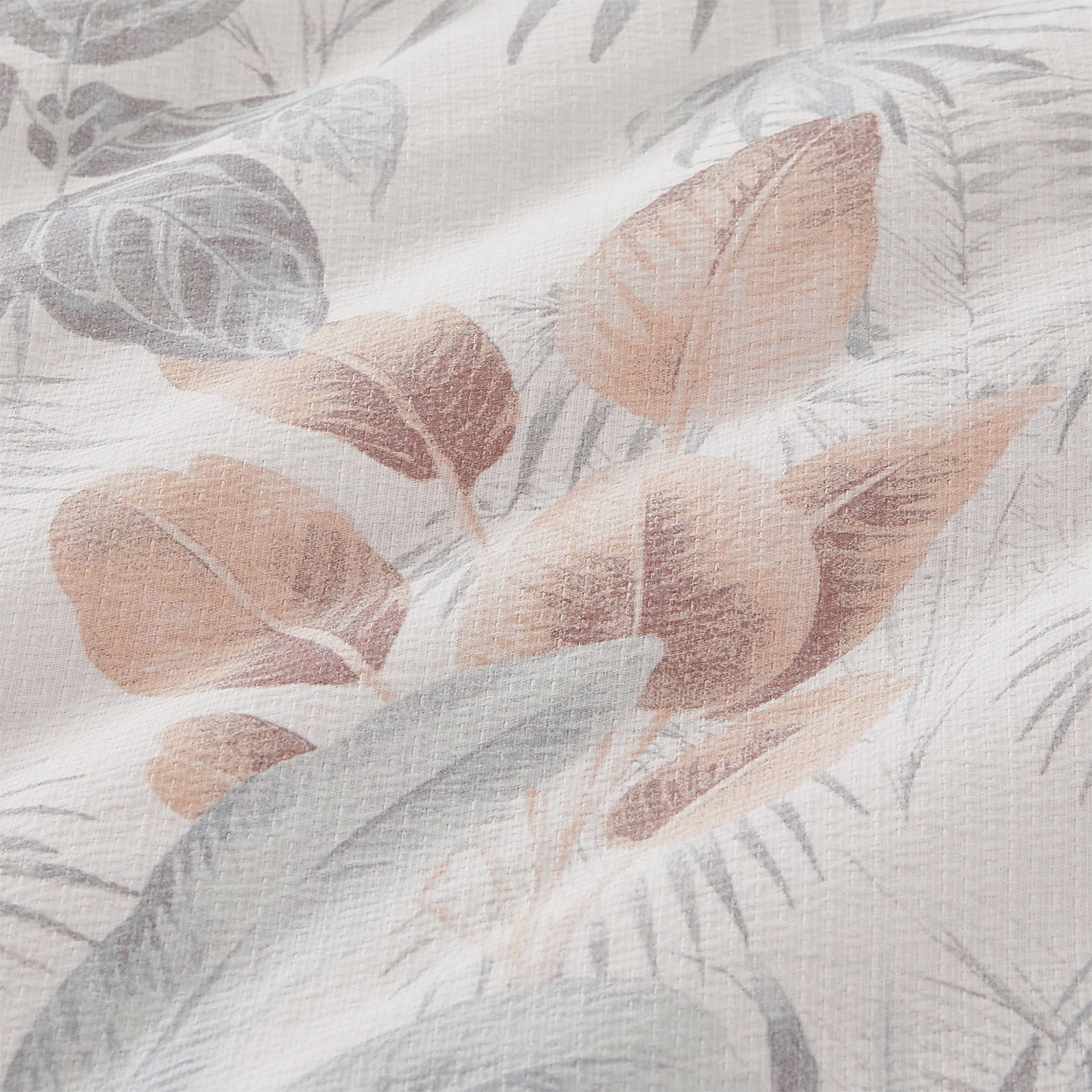 Coastal Living 3-Piece Lightweight 100% Cotton Ivory Palms Comforter Set, Full/Queen