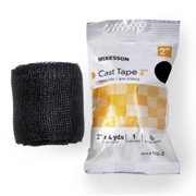 McKesson Cast Tape 2 Inches x 4 Yards, Fiberglass, Black, 10 Count