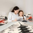 thumbnail image 4 of Homewish Ink Wash Maple Leaf Twin Comforter Sets,Japanese Art Print Bedding Set,Light Gray Reversible,2-Piece,1 Comforter and 1 Pillowcase, 4 of 7