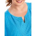 thumbnail image 3 of Just My Size Women's Plus Size Slub Crochet Bib Tunic, 3 of 6