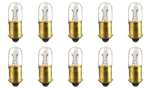 3.36 W Double Filament BA9s Base T-3.25 Box of 10 Bulbs #1898 14 V 