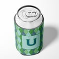 thumbnail image 4 of Letter U Initial Monogram - Blue Argoyle Can or Bottle Beverage Insulator Hugger, 4 of 5