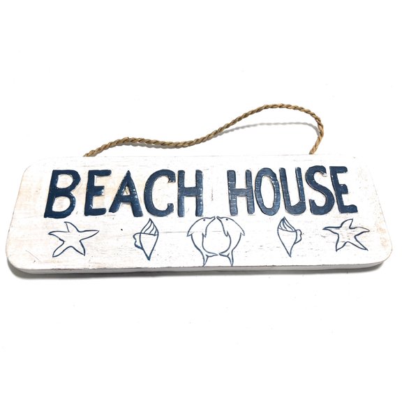 Beach House Sign 14" - Rustic Cottage Style Sign | #ort1706035
