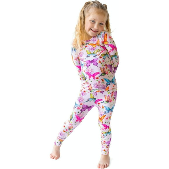 Pijama Posh Peanut Girls de viscosa suave de bambú de 5 a 6 años