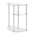 thumbnail image 1 of Convenience Concepts Designs2Go Three-Tier Clear Glass Display Accent Table, 1 of 8