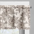 thumbnail image 3 of Ambesonne Floral Valance Pack of 2, Nude Tone Peony Blossoms, 42"X18", Warm Taupe and Beige, 3 of 5