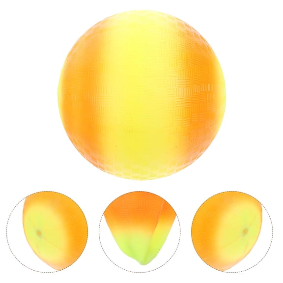 DEEPCRAFF Soft and Bouncy Orange Kickball for Indoor Outdoor Sports and Playground Fun