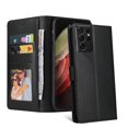 thumbnail image 2 of Wallet Case Compatible with Samsung Galaxy S21 Ultra, Luxury ID Cash Credit Card Slots Holder Carrying Pouch Folio Flip PU Leather Cover [Magnetic Hard Case] for Samsung Galaxy S21 Ultra,Black, 2 of 8