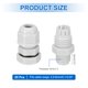 thumbnail image 2 of Uxcell 20 Pcs Pasacables M10x1.5" Ajustables 2.5-6mm Nylon PA6 IP68 Conectores Impermeables con Sellos Anticorrosión para Sistemas Eléctricos Industriales/Exteriores (Blanco), 2 of 6