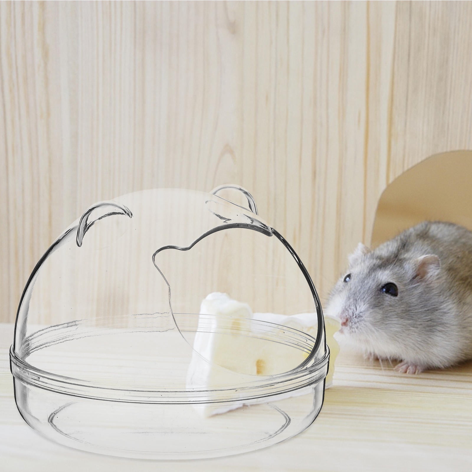 WEUVEB Pet Supply Transparent Hamster Bathing Tub Stable Bottom for Small Pets