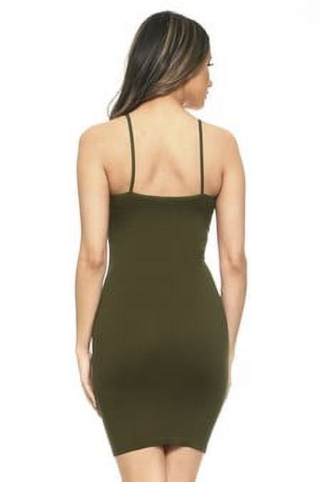 K-Cliffs Women's One Size Solid Seamless Long Strapless Cami Top or Dress Dark Olive, 95% Polyester, 5% Spandex