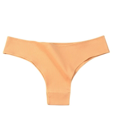 

EHTMSAK No Show Briefs Hipster Seamless Stretch Bikini Invisible Low Rise Comfort Underwear for Women Khaki One Size