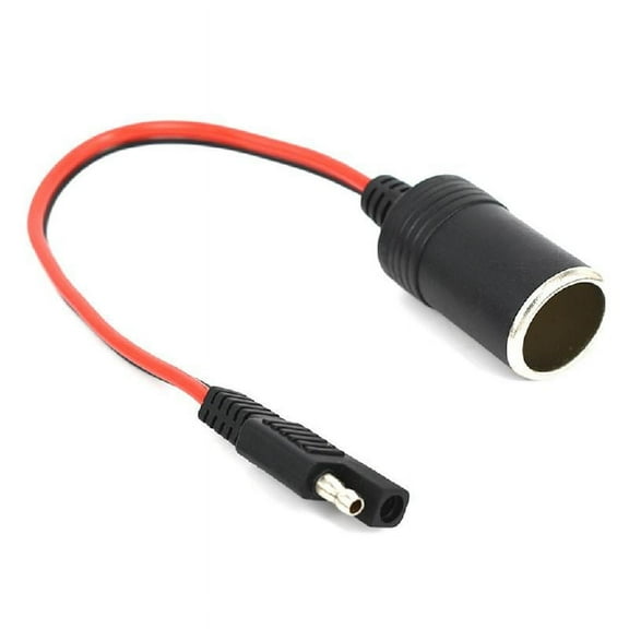 Apooke SAE to 12V Motorcycle Female Cigarette Lighter Socket Adapter Cable with SAE 2 Pin Quick Release Disconnect Connector