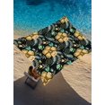 thumbnail image 2 of Sun Shade Sail 8'x10' Black Yellow Boho Floral Rectangle Sun Shade Sails Canopy Waterproof Vintage Abstract Flower Outdoor Sunshades Sand UV Block Cover Shades Cloth for Patio Backyard Garden Deck, 2 of 9