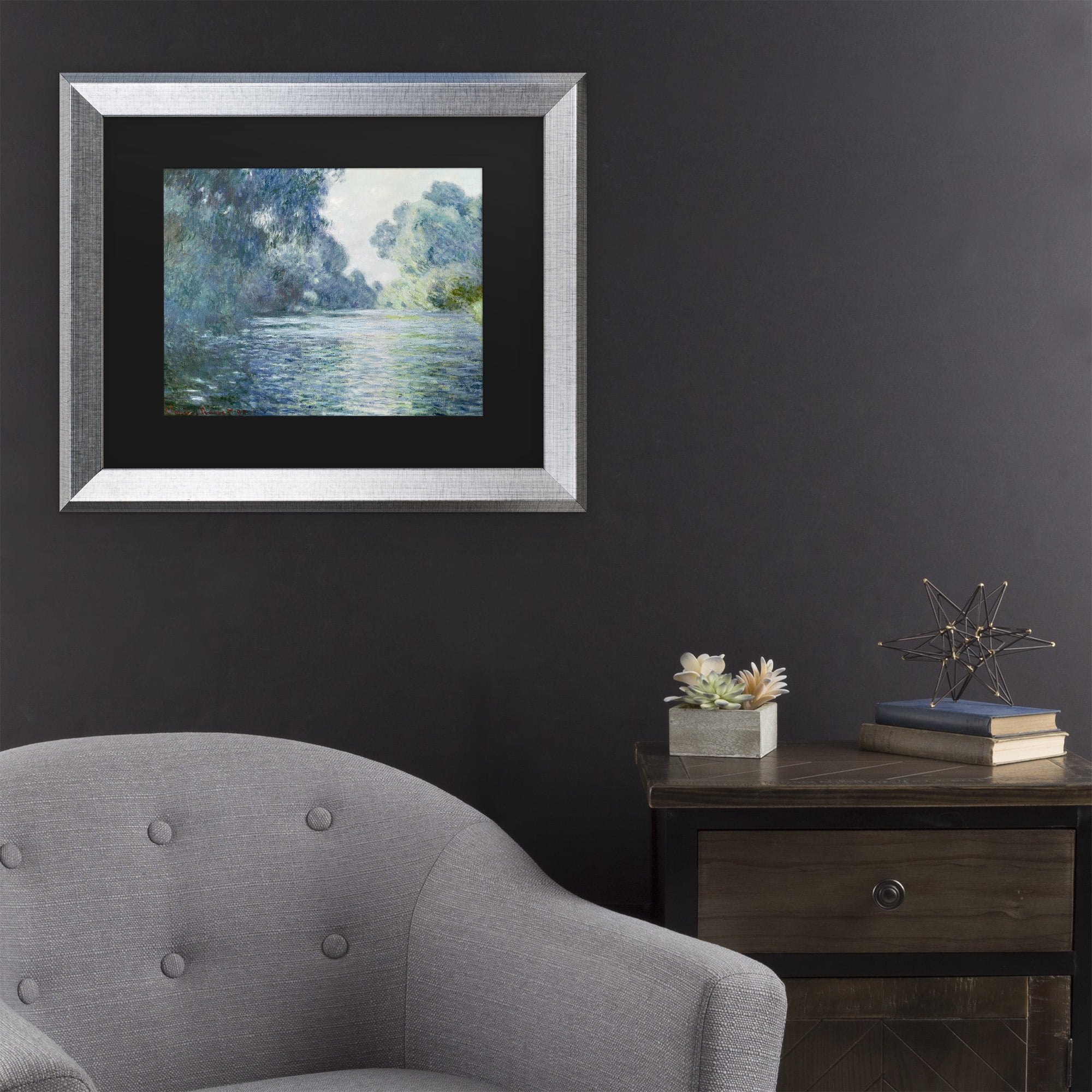 Trademark Fine Art 'Branch of the Seine near Giverny' Canvas Art by Claude Monet