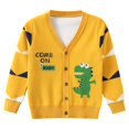 thumbnail image 1 of Boys Sweater Cute Dinosaur Pattern Knitted Cardigan Kids Clothes, 1 of 6