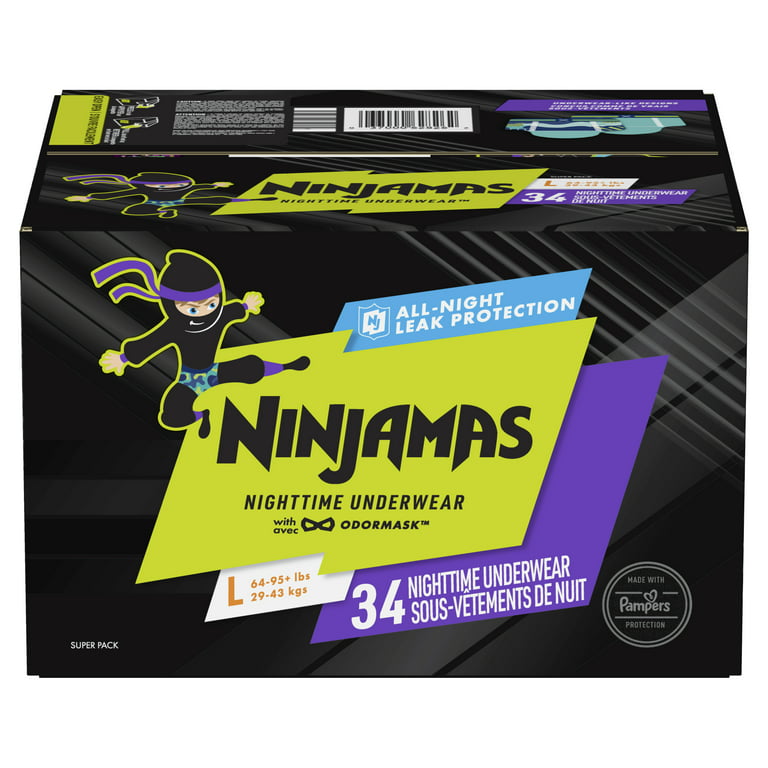 Pampers Ninjamas Nighttime Underwear (Boys Size L/XL) 