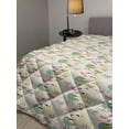 thumbnail image 2 of Bird Print Down Alternative Comforter, Monochrome Style Hummingbirds and Orchid Flowers Romantic Pattern, Microfiber Quilt for All Season, 5 Sizes, Black and White, by Ambesonne, 2 of 3