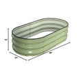 thumbnail image 2 of Raised Garden Bed Kit 4x2x1 ft Galvanized Metal Planter Box Outdoor Large Raised Planters for Vegetables Flowers Herbs with Safety Edging, 2 of 6