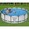thumbnail image 5 of Bestway: Steel Pro MAX 14' x 42" Above Ground Pool Set - 3440 Gallon, Outdoor Family Pool, Corrosion & Puncture Resistant, Includes Filter, Pump, Ladder & Cover, 5 of 8