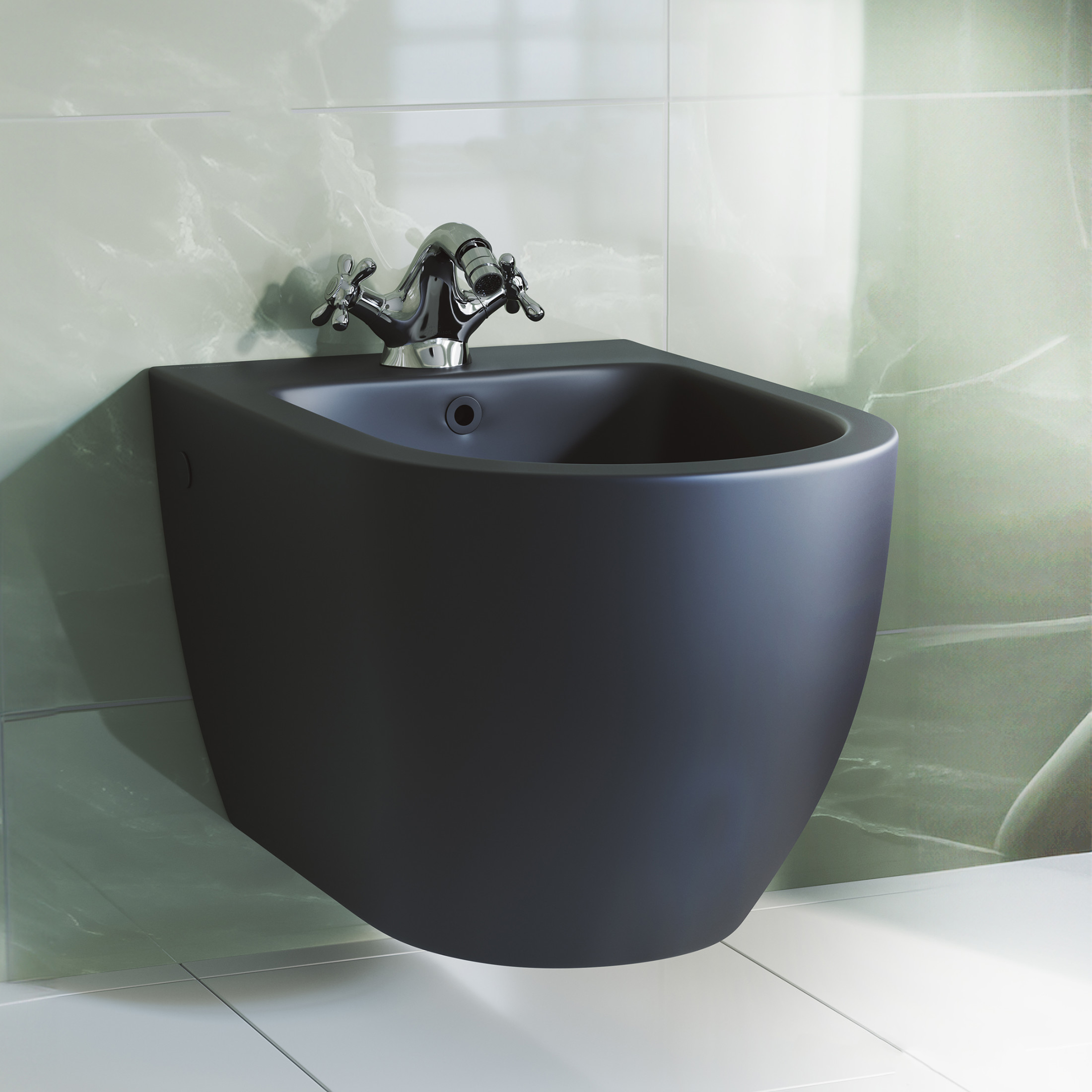 St. Tropez Wall Hung Bidet in Matte Black