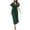 Green, variant on Solid Color Women Summer Pleated Maxi Dress Wrap V-Neck Ruffle Cap Sleeves Long Flowy Chiffon Dress With Belt Birthday Sundress Dresses For Women 2025 Elegant Classy