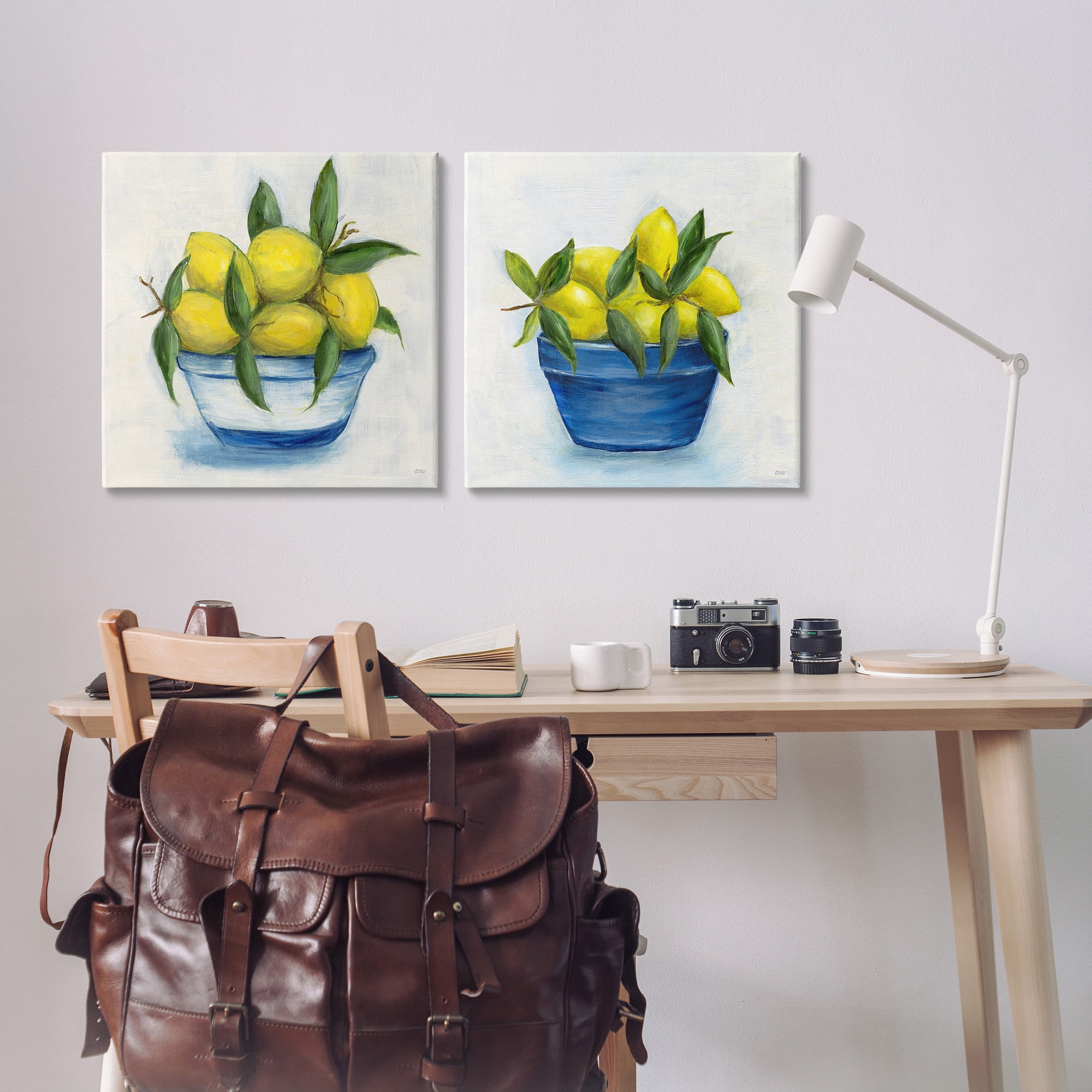 Stupell Industries Traditional Lemon Bowls Food & Beverage Painting Gallery Wrapped Canvas Art Print Wall Art, 24 x 24, Set of 2
