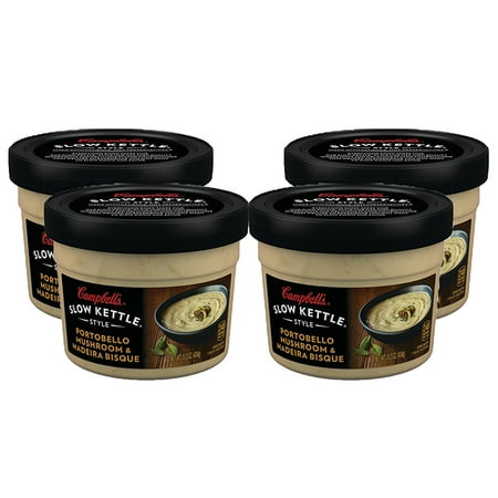 - (3 Pack) Campbell's Slow Kettle Style Portobello Mushroom & Madeira Bisque, 15.3 oz. Tub