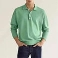 thumbnail image 2 of NOLDARES Men's Polo Shirts Long Sleeve Golf Quick Dry Moisture Wicking Lightweight Casual Shirt with 3-Buttons(Green,S), 2 of 8