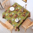 thumbnail image 2 of Green Highland Cow Sunflower Field Pattern Square Tablecloth,Waterproof Square Table Cover,Wipeable Spillproof Washable Table Cover for Home Kitchen Party Decor 42"X42"(107x107cm), 2 of 6